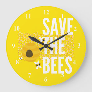 SAve The Bees HONEYCOMB Honey POT Grote Klok
