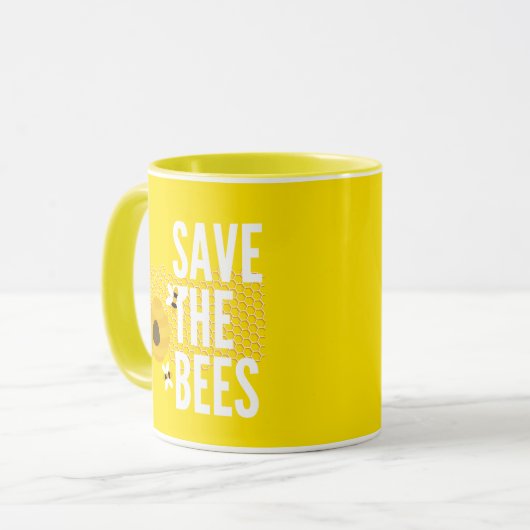 SAve The Bees HONEYCOMB Honey POT Mok (Voorkant links)