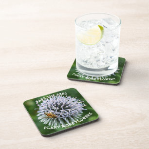 Save the Bees Kogel Distel Bloemstuk Bier Onderzetter