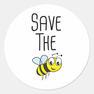 Save the Bees - Milieubescherming Beeke Ronde Sticker