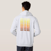 SAVE THE BEES SIMPLE HOODIE (Achterkant volledig)