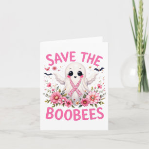 Save the Boo Bees Borstkanker Halloween Vrouwen Kaart