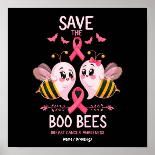 Save The Boo Bees Borstkanker Vrouwen Halloween Poster