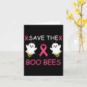 Save The Boo Bees Halloween Leuke Borstkanker Awar Kaart (Gele Bloem)