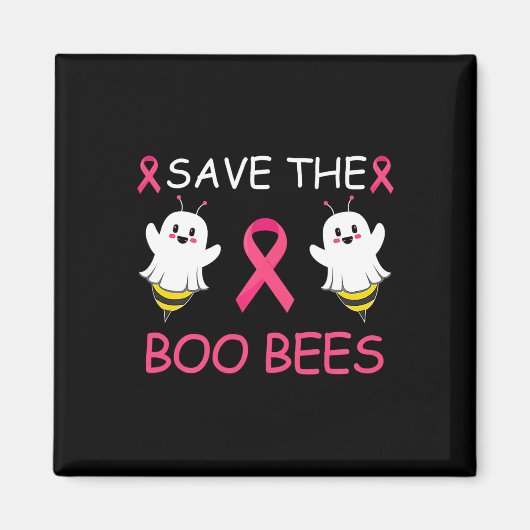 Save The Boo Bees Halloween Leuke Borstkanker Awar Magneet (Voorkant)