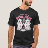 Save The Boobees Boo Bees Breast Cancer Halloween T-shirt (Voorkant)