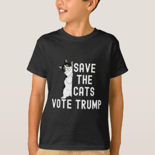 Save the Cats stemmen op Trump's grappige politiek T-shirt