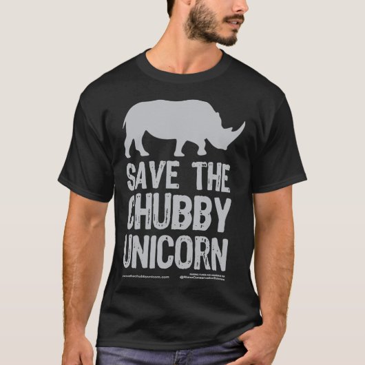 Save The Chubby Unicorn - Grey Classic T-Shirt (Devant)
