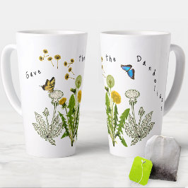 Save the Dandelions Natuur Ontwerp Latte Mok