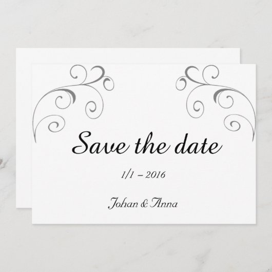 Save the date (Devant / Derrière)