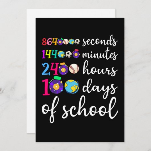 Save The Date 100 Jours D'École 2400 Heures 144000 Minutes (2).P (Devant / Derrière)