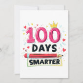 Save The Date 100 Jours plus intelligents d'enseignant scolaire (Devant)