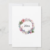 Save The Date 10e anniversaire du Mariage Tin Floral (Dos)