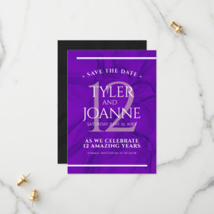 Save The Date 12ème anniversaire de la Mariage de soie