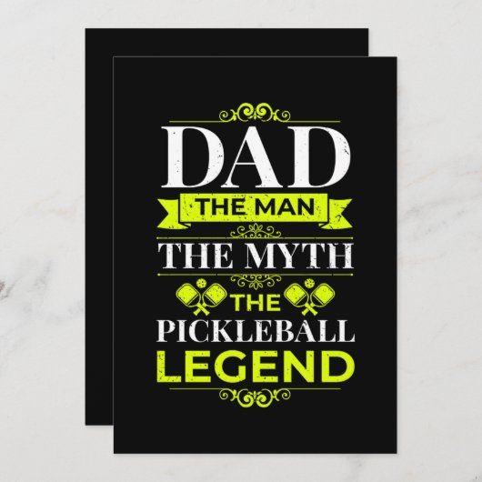 Save The Date 13.Dad The Man The Myth The Pickleball Legend (Devant / Derrière)