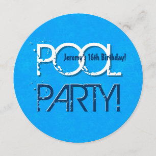 Save The Date 16e anniversaire Pool Party Enregistrer la date P0