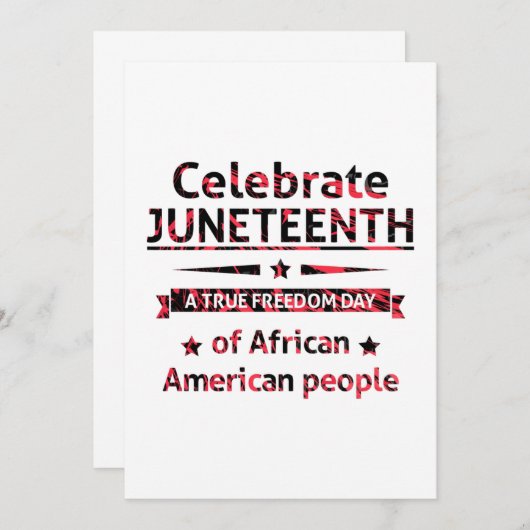 Save The Date 19°, Liberté des Afro-Américains. (Devant / Derrière)