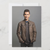 Save The Date 1 Photo Félicitations Diplômé Marine Bleu & Or (Dos)