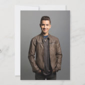 Save The Date 1 Photo Félicitations Diplômé Marine Bleu & Or (Dos)