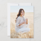 Save The Date 1 Photo Graduation Elégant Marine Bleu Blanc & Or (Dos)