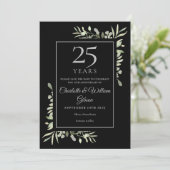 Save The Date 25e anniversaire Mariage d'argent verdure (Debout devant)