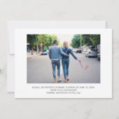 Save The Date 2 Photo Brush Script Wedding Enregistrer la date (Dos)