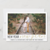 Save The Date 2 Photo Changement de plan Mariage Nouvel An Fête (Devant)