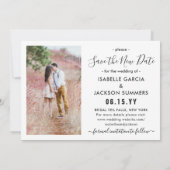 Save The Date 2 Photo Changement de plan Mariage Nouvel An Fête (Dos)