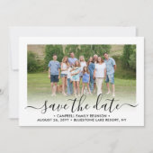 Save The Date 2 Photo Famille Reunion Party Moderne Élégant Scri (Devant)