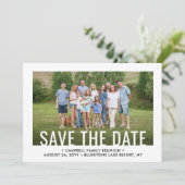 Save The Date 2 Photo Family Reunion Party Rassembler BBQ Pique- (Debout devant)