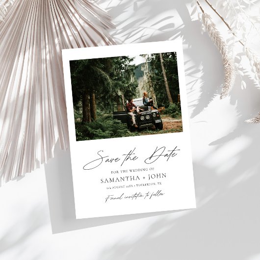 Save The Date 2 Photo Mariage Simple Enregistrer La Date Invitat