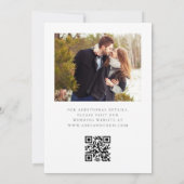 Save The Date 2-Photo Moderne Superposition de Code QR pour Mari (Dos)