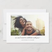 Save The Date 2 Photo Mystical Modern Typography White (Dos)