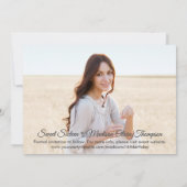 Save The Date 2 Photo Sweet 16 Anniversaire Blush Gold Enregistr (Dos)