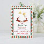 Save The Date 2 Saut de cerfs de Noël Sauvez la date (Debout devant)