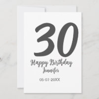 30e anniversaire ajouter nom date année noir modèl