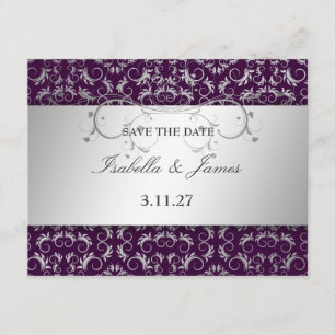 Save The Date 311 Argent Divine Eggplant Enregistrer la date