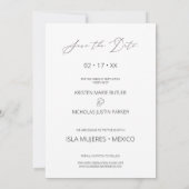 Save The Date 3 Fotos Elegantes Instantáneas Sesión Pareja Feliz (Dos)