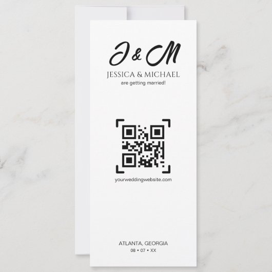 Save The Date 3 Photo Booth QR Code Mariage (Dos)