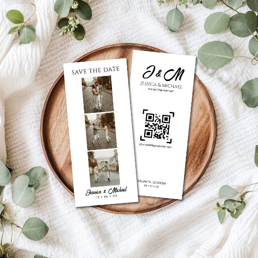 Save The Date 3 Photo Booth QR Code Mariage