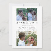 Save The Date 3 Photo Collage Wedding  (Devant)