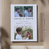 Save The Date 3 Photo Collage Wedding 