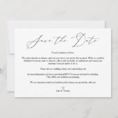 Save The Date 3 Photos Collage Engagé Chic Mariage romantique (Dos)