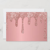 Save The Date 40e anniversaire fête rose Parties scintillant gou (Dos)