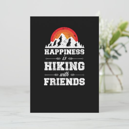 Save The Date 43.Hiking Happiness Is Hiking With Friends Retro V (Debout devant)