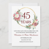 Save The Date 45e anniversaire du Mariage Sapphire (Devant)
