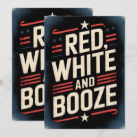 4 juillet Booze | Blanc rouge et Booze