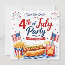4 juillet, réservez la date, fête de l'Indépendanc