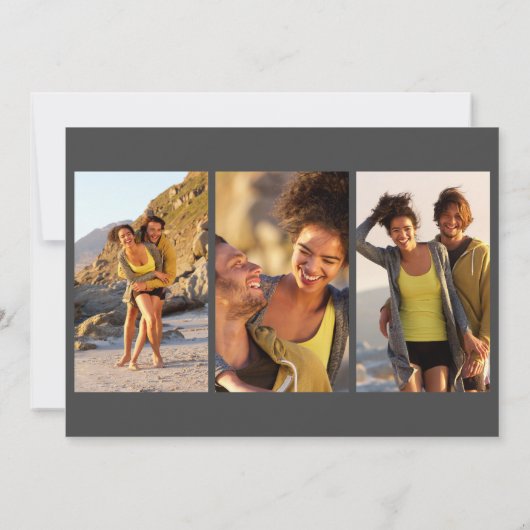 Save The Date 4 Photo Modern Elegant Gold Script (Dos)