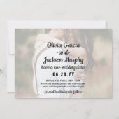 Save The Date 4 Photo Simple Moderne Mariage Remplacement Change (Dos)